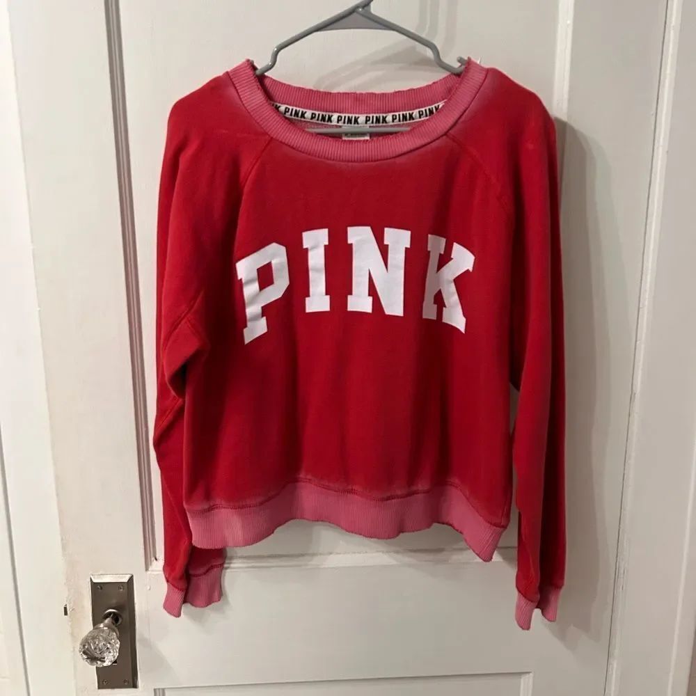 Victoria's Secret Pink Sweatshirt with White Lettering